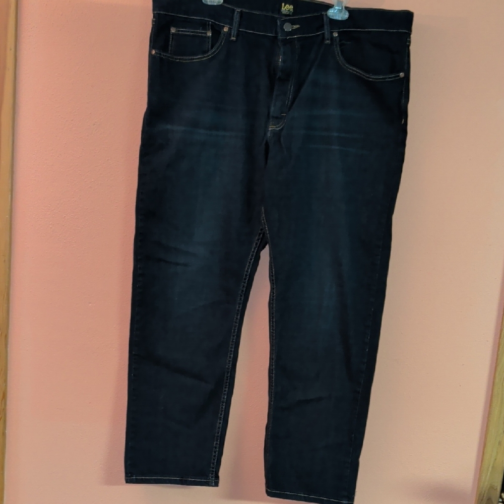 Lee Men's Dark Blue Straight Jeans